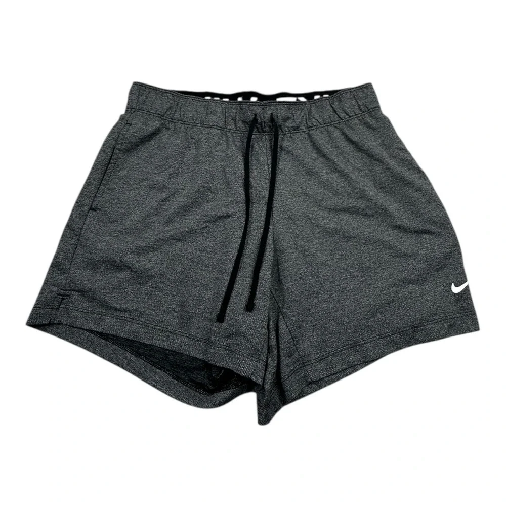 Nike Dri Fit‎ Athletic Shorts Heather Gray Drawstring Workout Gym Women's Small